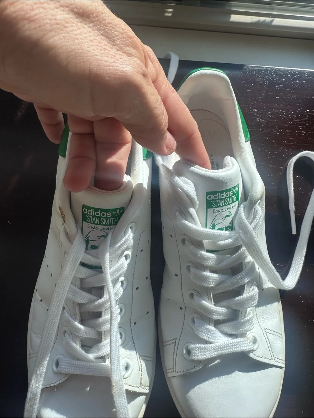 Adidas Green & White Sambas Kids Stan Smith size 4 sneakers boys tennis shoes